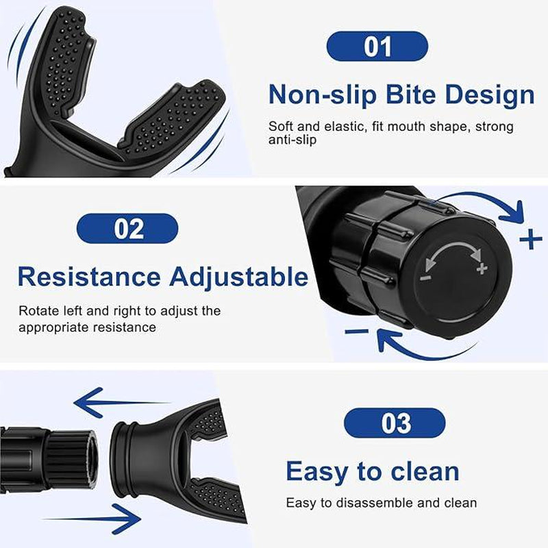 Breathing Exercise Device, Adjustable Respiratory Resistant, Portable Lung Capacity Abdominal Breathing Trainer Sports Accessories, Fitness Equipment