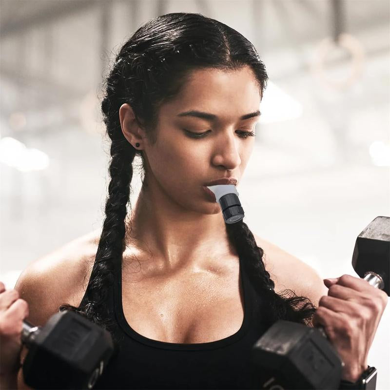 Breathing Exercise Device, Adjustable Respiratory Resistant, Portable Lung Capacity Abdominal Breathing Trainer Sports Accessories, Fitness Equipment