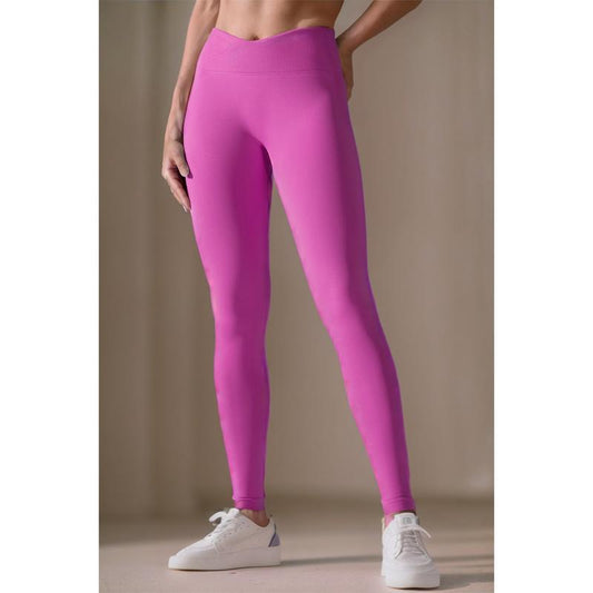 Solid Color Seamless V-Waistband Scrunch Sports Leggings